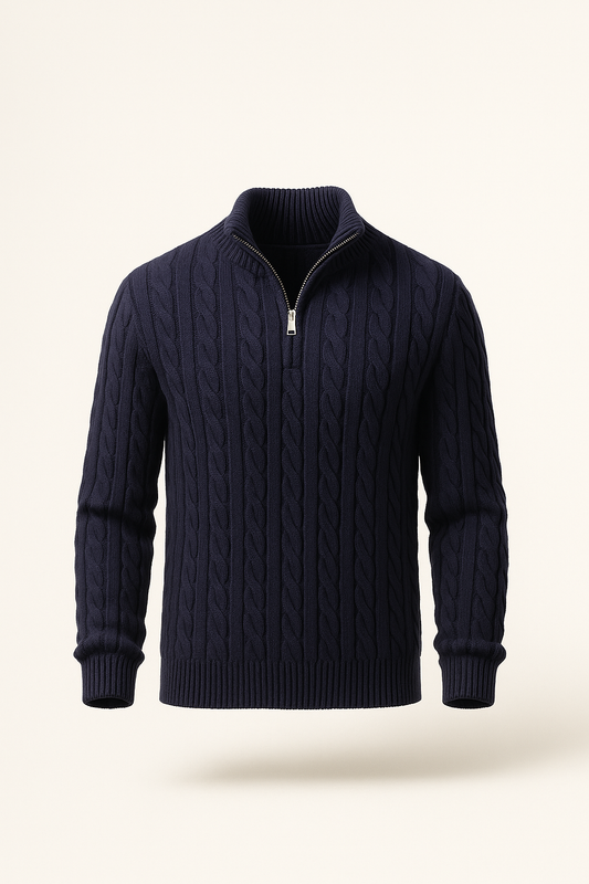 Medici Cable Knit Jumper Navy