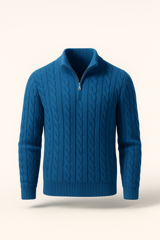 Medici Cable Knit Jumper Blue