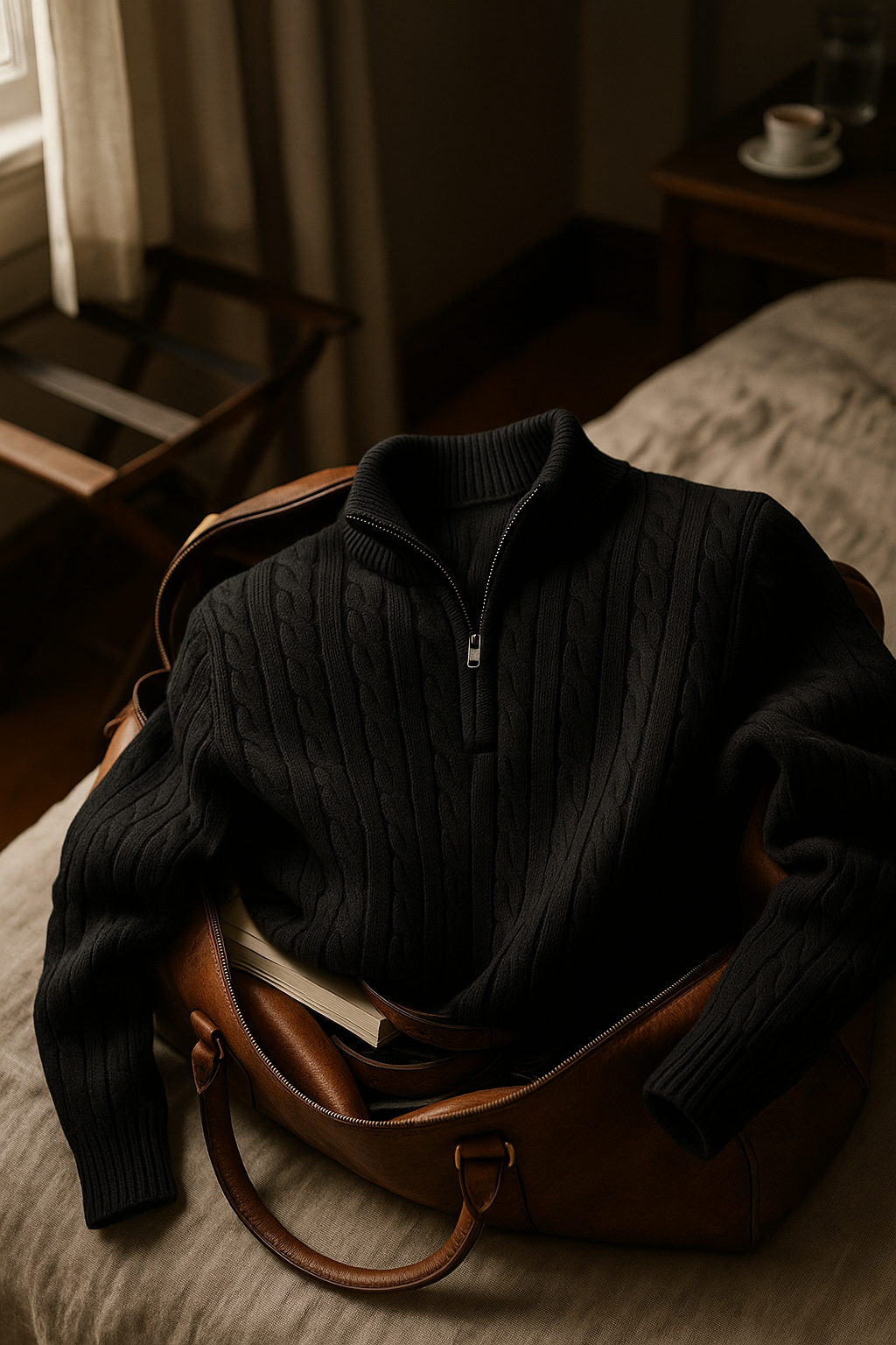 Medici Cable Knit Jumper Black