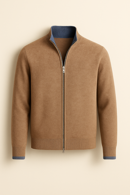 Morenzi Zip Cardigan Beige