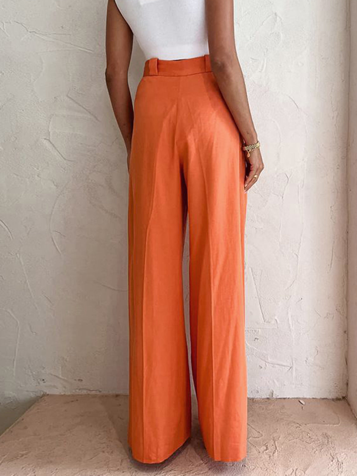Aria - Linen Cotton Wide Leg Pants