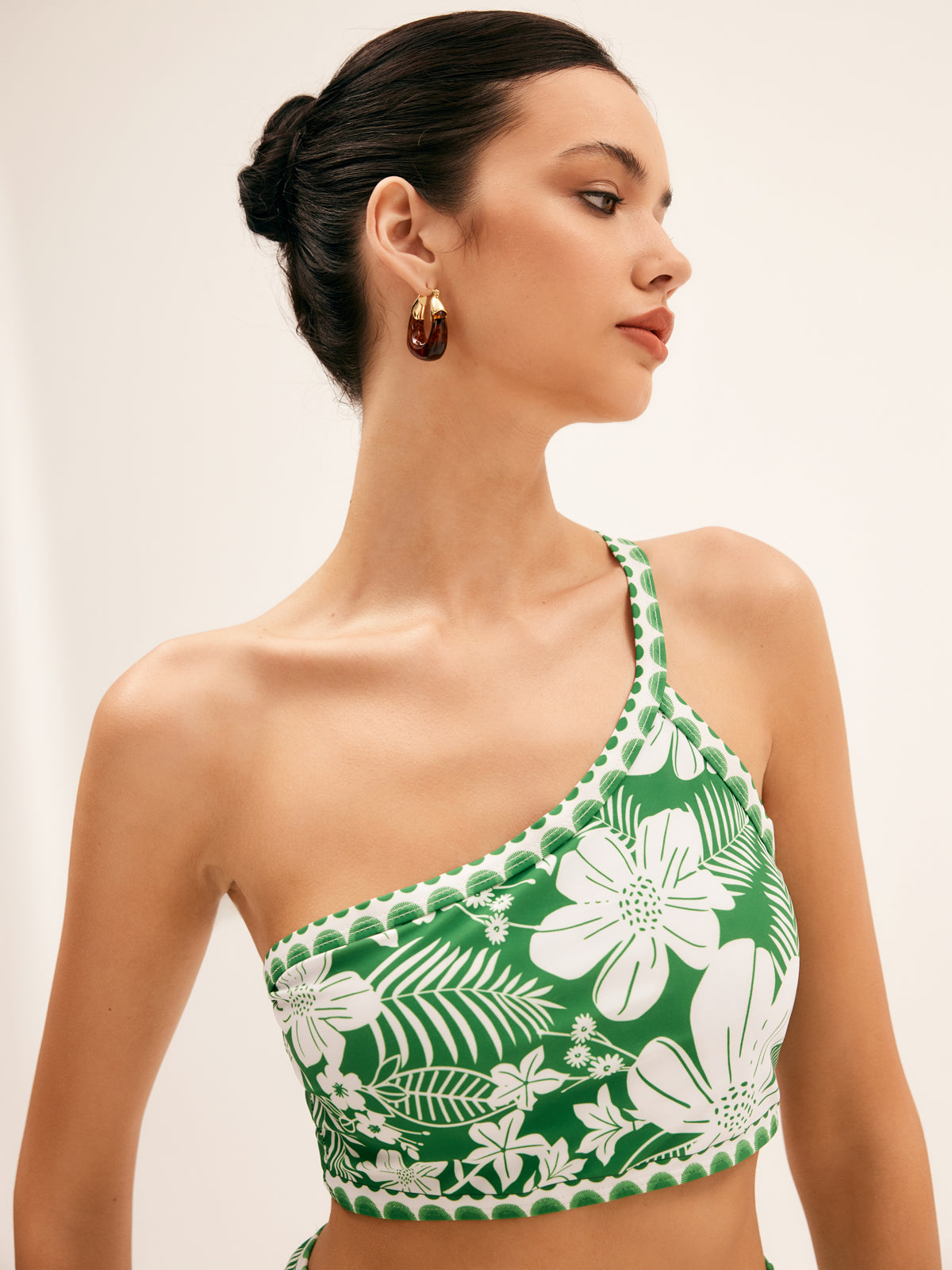 Ava - One Shoulder Floral Bikini Set