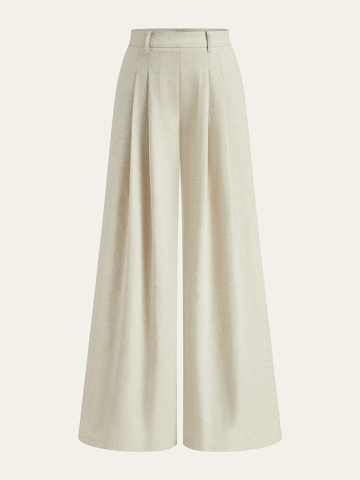 Nora - Linen Blend Wide-Leg Pants