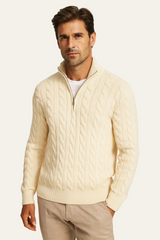 Medici Cable Knit Jumper Beige
