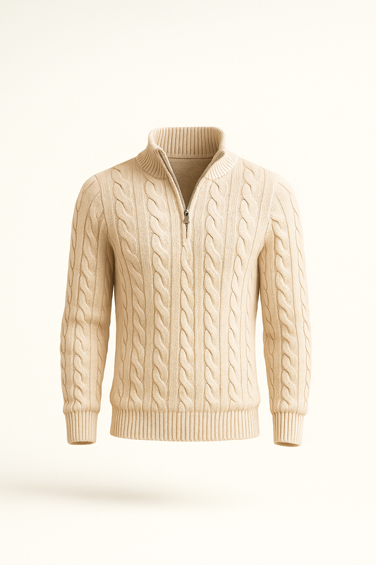 Medici Cable Knit Jumper Beige