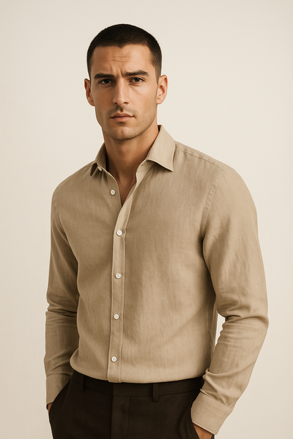 Capri Linen Shirt Beige