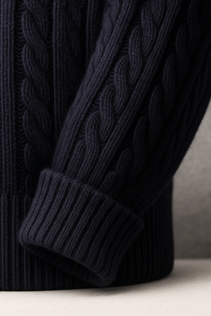 Medici Cable Knit Jumper Navy