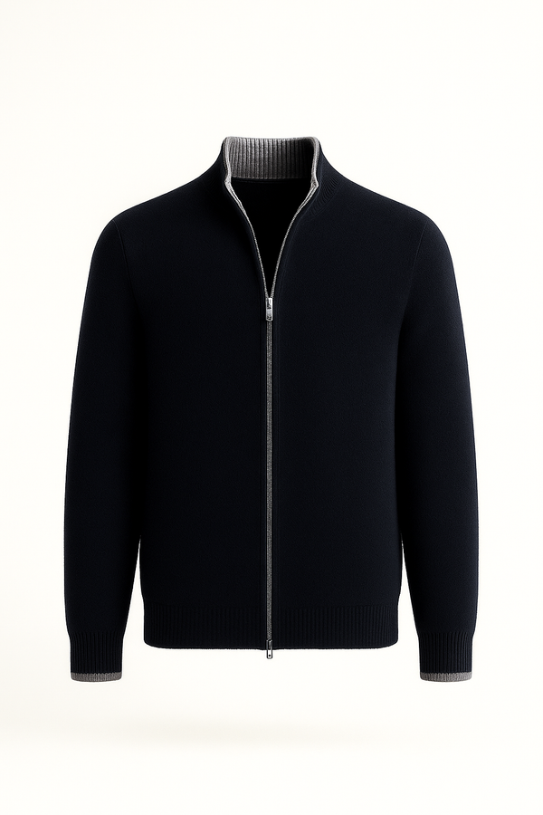 Morenzi Zip Cardigan Navy