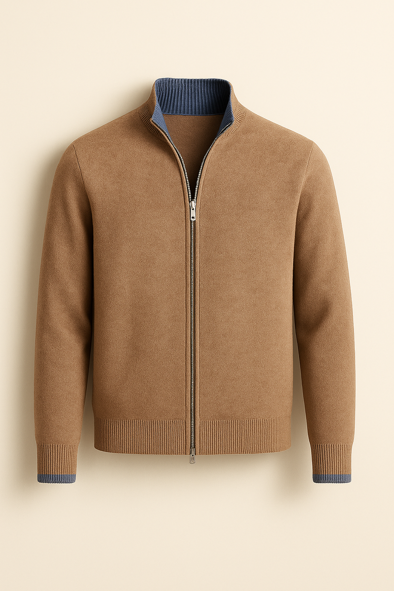 Morenzi Zip Cardigan Beige