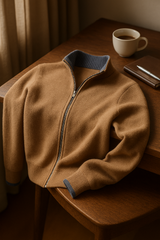 Morenzi Zip Cardigan Beige