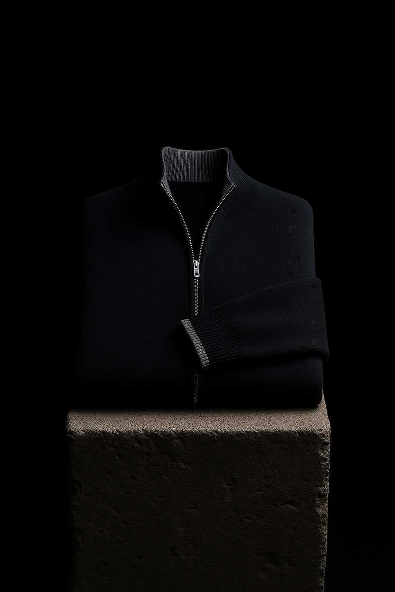 Morenzi Zip Cardigan Navy