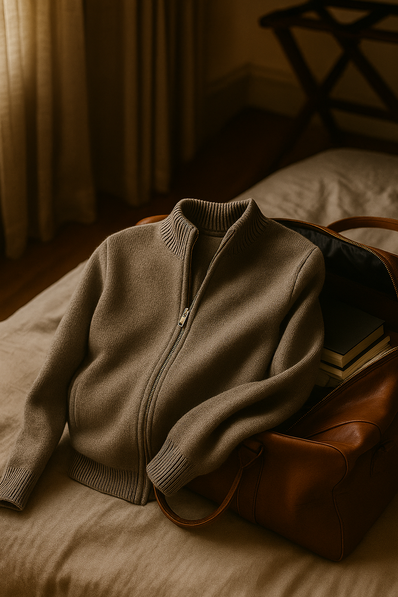 Morenzi Zip Cardigan Grey