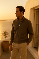 Morenzi Zip Cardigan Grey