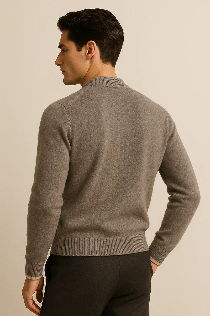 Classic Half Zip Beige