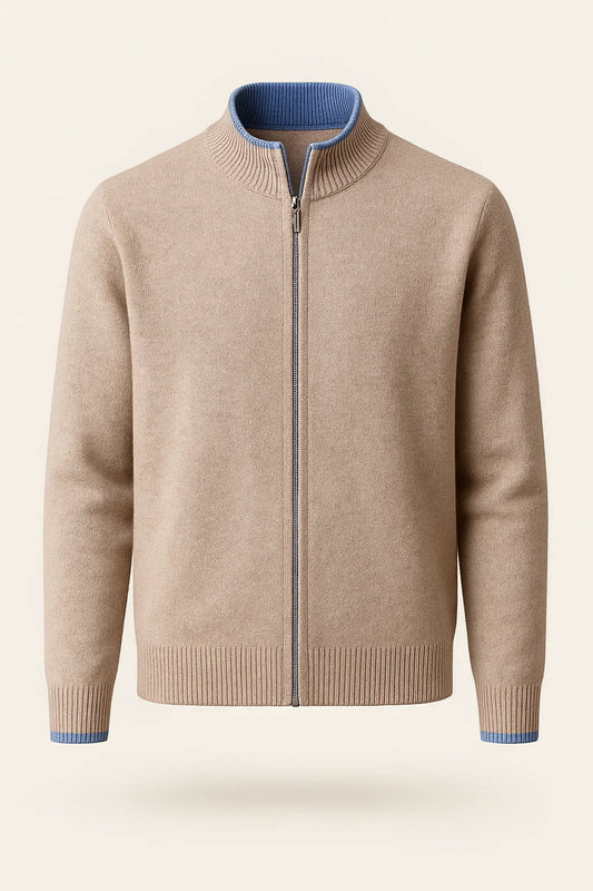 Classic Half Zip Beige