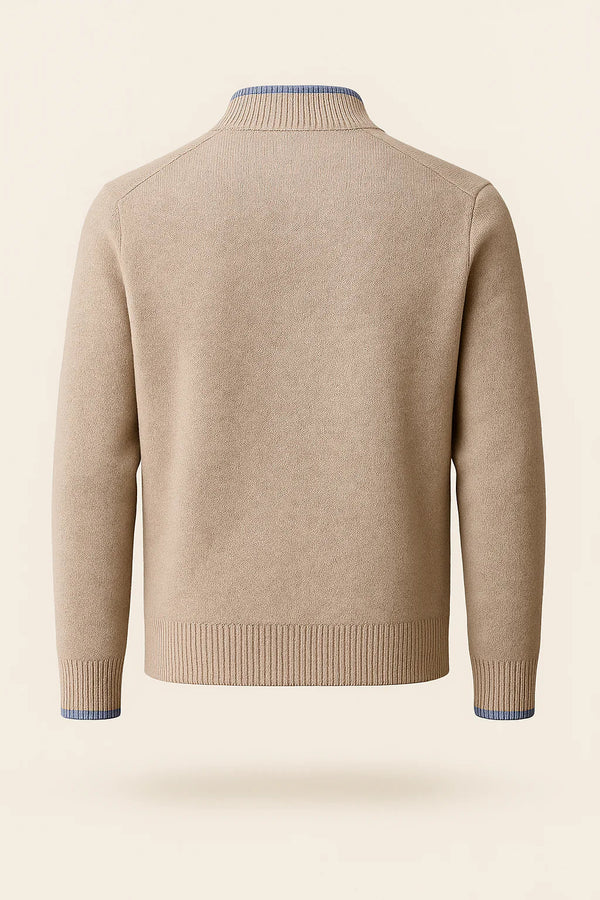 Classic Half Zip Beige