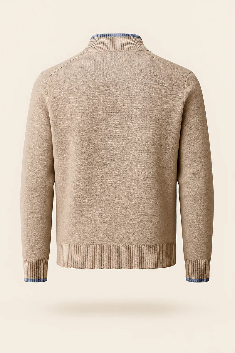 Classic Half Zip Beige