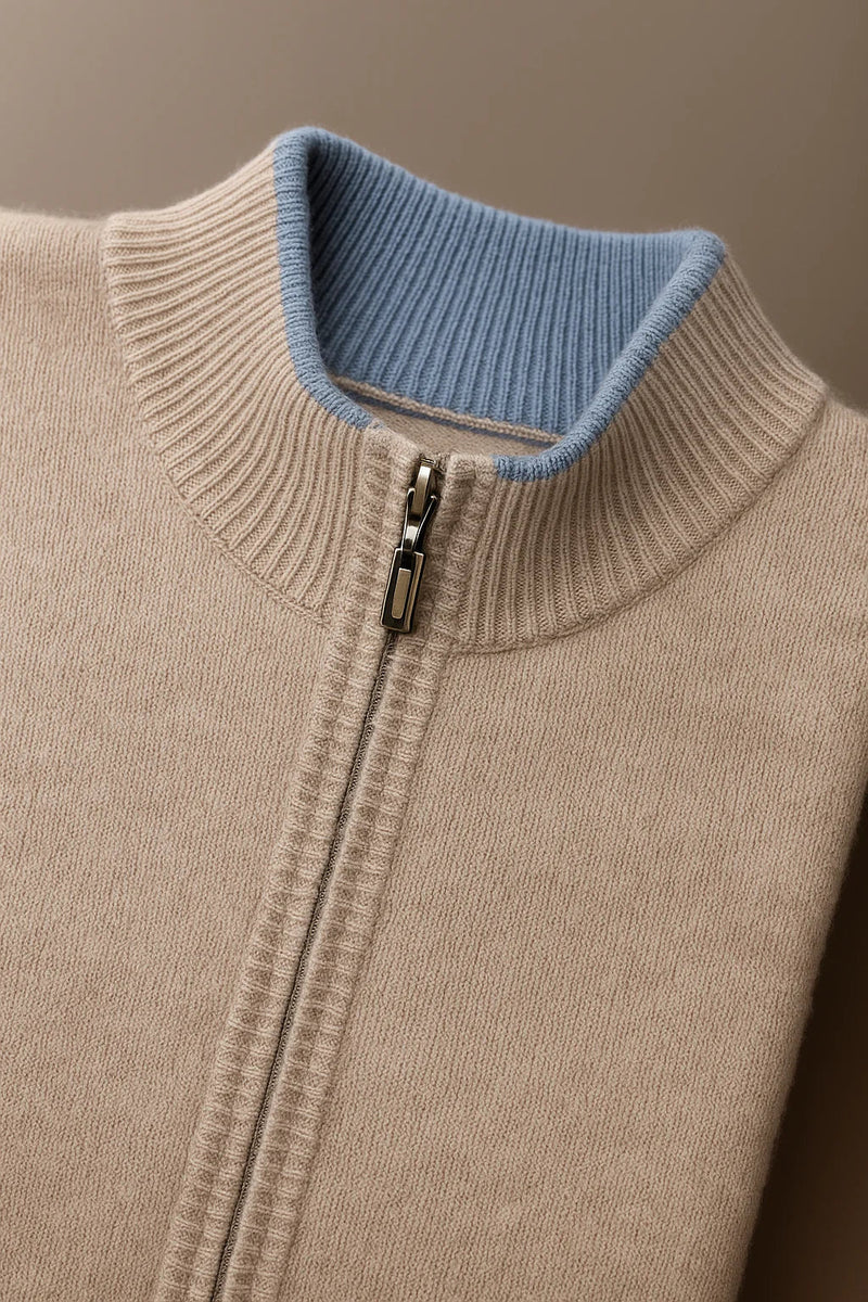 Classic Half Zip Beige