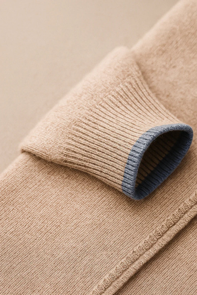 Classic Half Zip Beige
