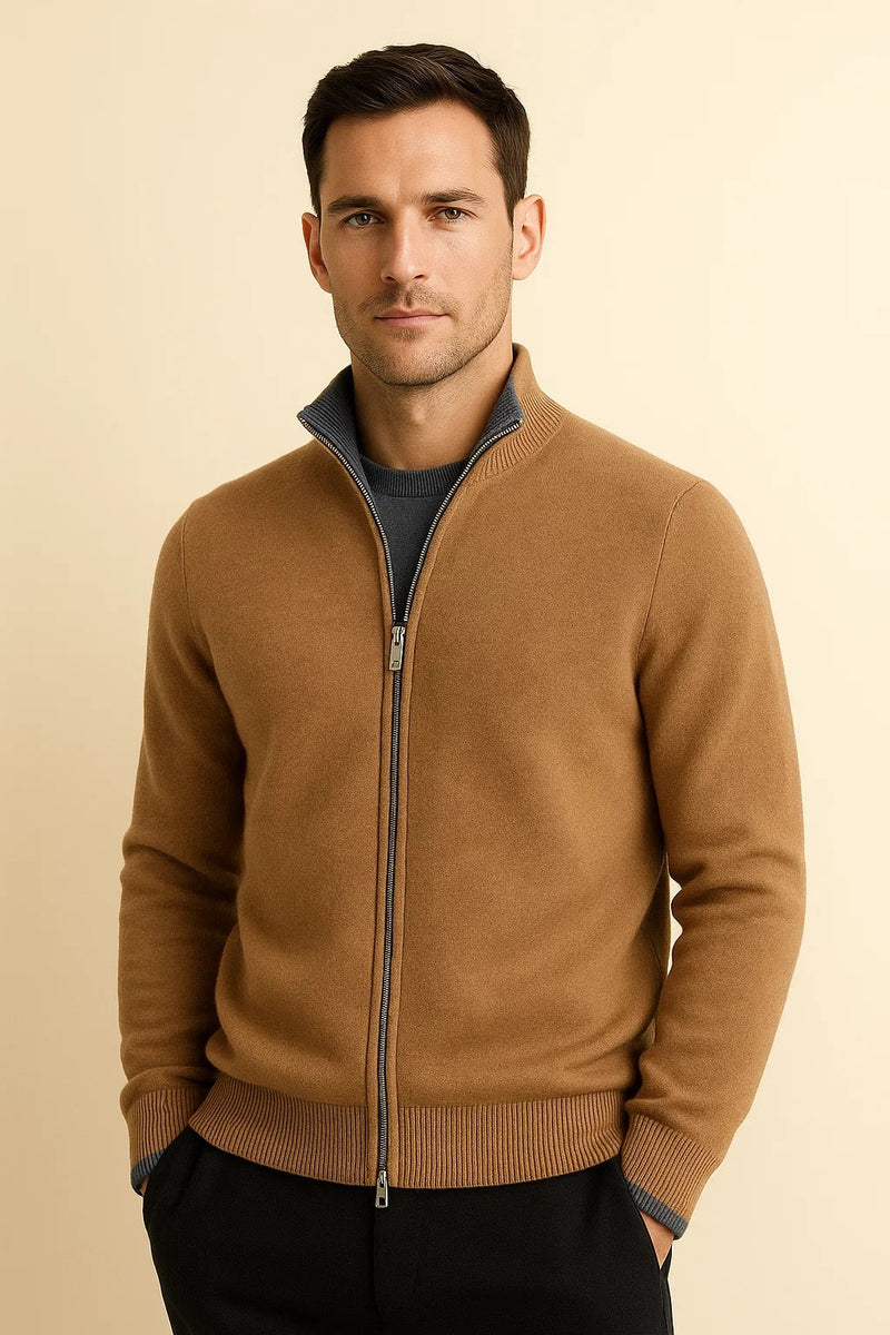 Morenzi Zip Cardigan Beige