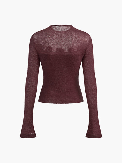 Grace - 3D Flower Panel Soft Knit Top