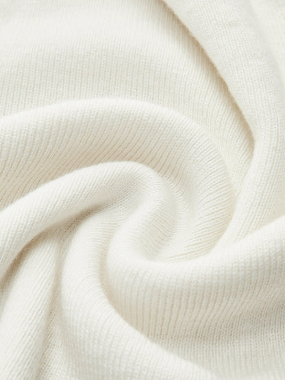 Ella - Wool-Blend Asymmetrical Neck Knit Top