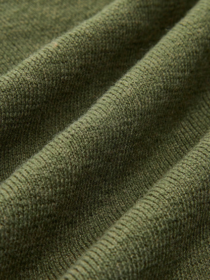 Ella - Wool-Blend Asymmetrical Neck Knit Top