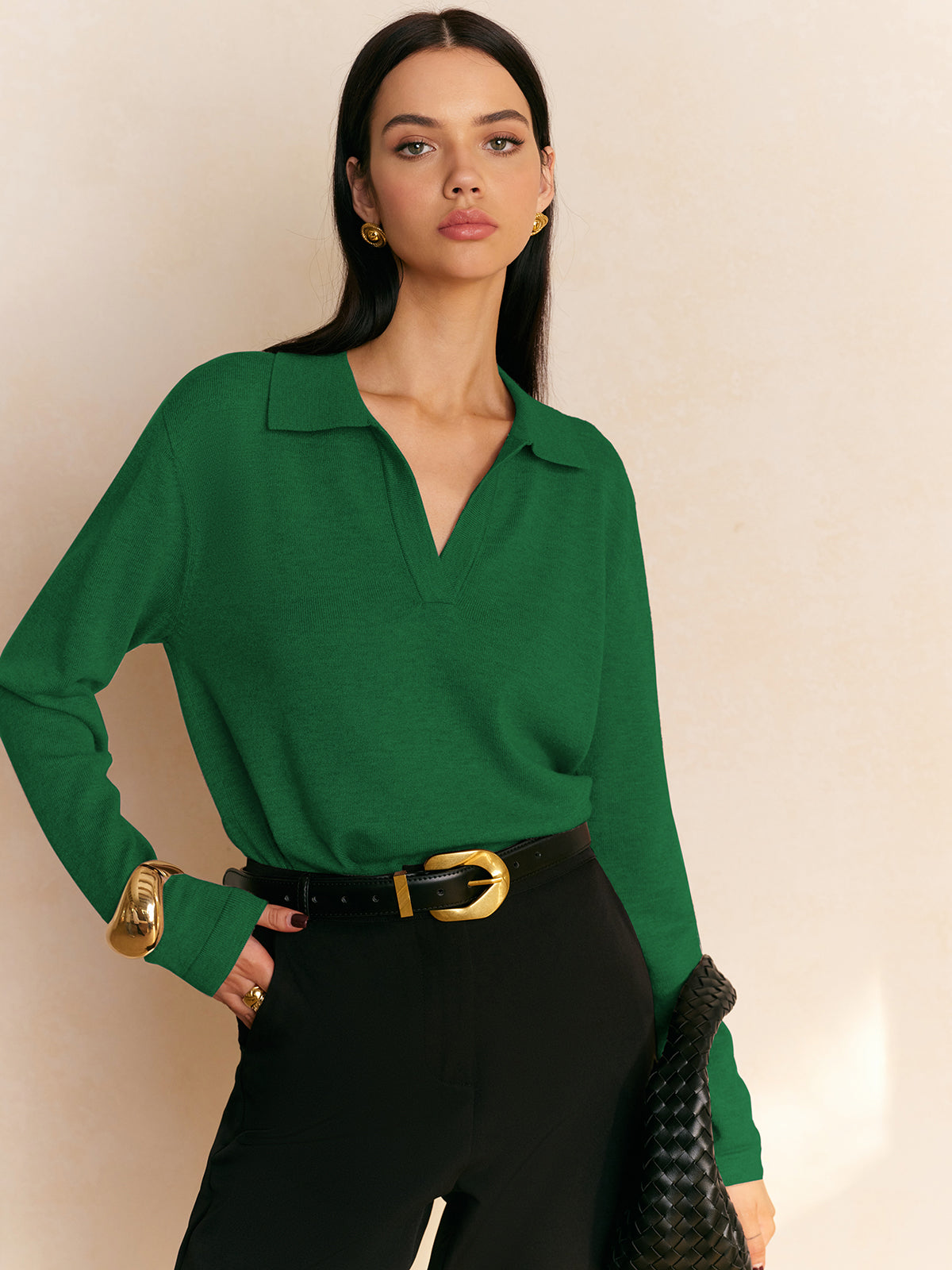 Lily - Leisure Collared Pullover Sweater