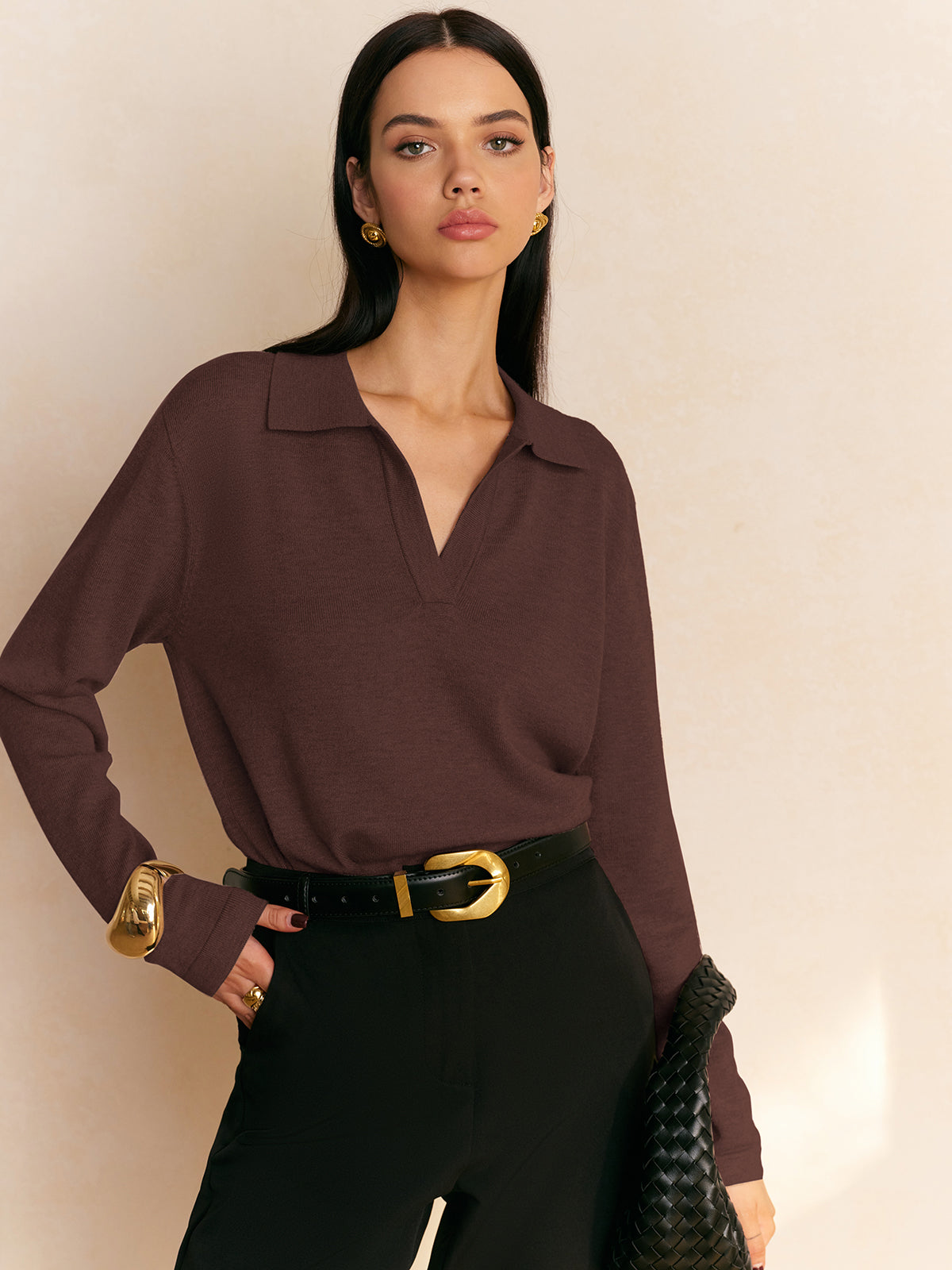 Lily - Leisure Collared Pullover Sweater