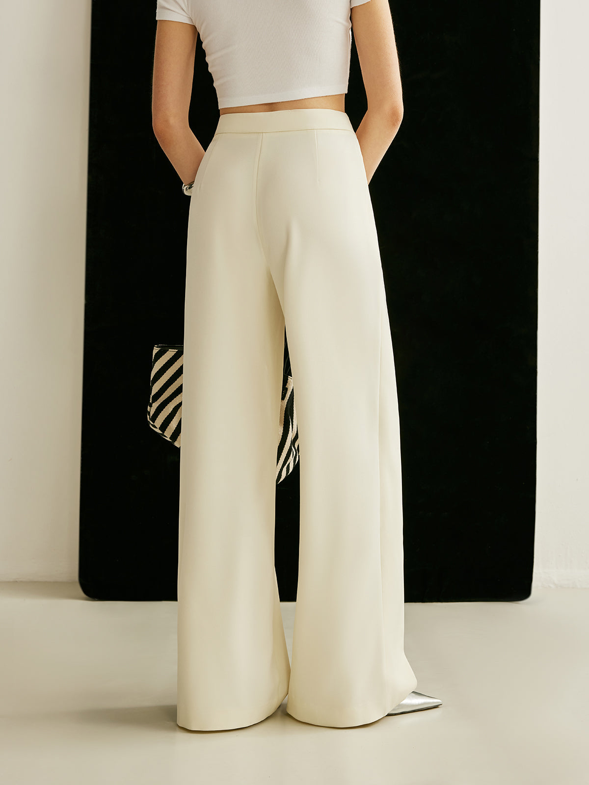 Abigail - Asymmetrical Cross Wrap High-Waist Pants