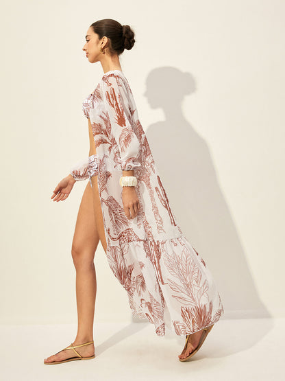 Isla - Floral Print Cover-Up Skirt