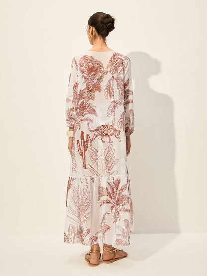 Isla - Floral Print Cover-Up Skirt