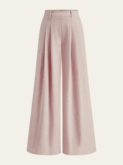 Nora - Linen Blend Wide-Leg Pants