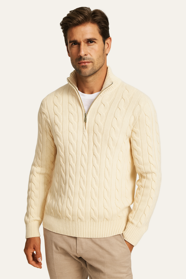 Medici Cable Knit Jumper Beige