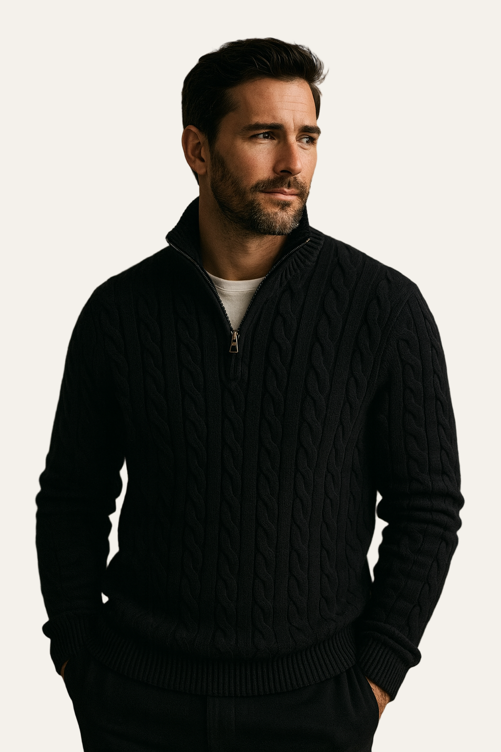 Medici Cable Knit Jumper Black