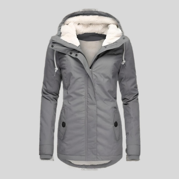 Alienor | Waterproof Long Hooded Jacket with Lining