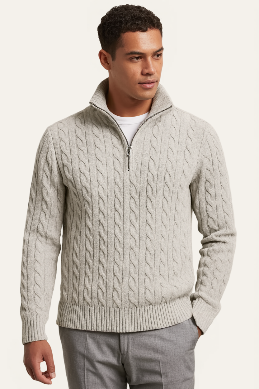 Medici Cable Knit Jumper Grey